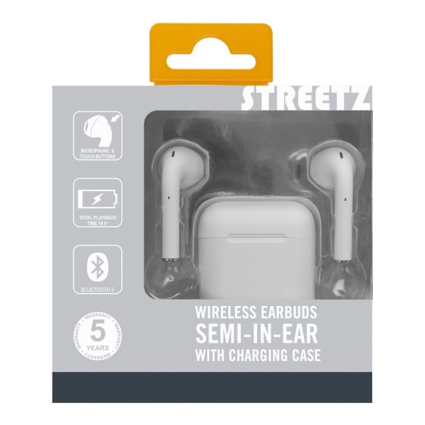 Streetz True Wireless Ear Buds | White