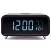 Athena Alarm Clock With Wireless Phone Charging - Black