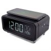 Athena Alarm Clock With Wireless Phone Charging - Black
