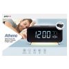 Athena Alarm Clock With Wireless Phone Charging - Black