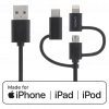Deltaco 2Mtr Universal Charging Sync Cable - Lightning / Micro / Usb C