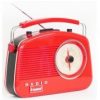 Steepletone Brighton Retro Radio - Red