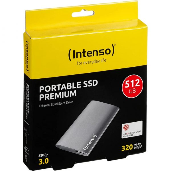 Intenso 512GB USB 3 SSD Portable Hard Drive