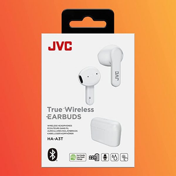 JVC HA-A3T True Wireless Bluetooth Earpods | White | HAA3TWU