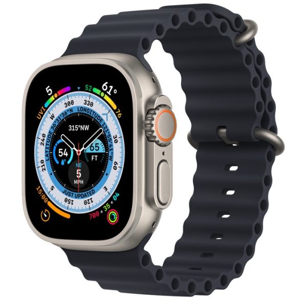 Apple Watch Ultra | 49mm | Titanium Case | Midnight Ocean Band MQFK3B/A