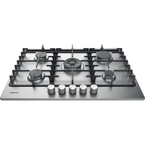 Hotpoint 75CM Gas Hob Stainless Steel PPH75GDFIXUK 1