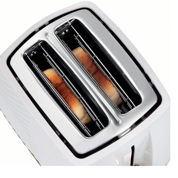 Russell Hobbs Groove Toaster | 2 Slice | White | 26391