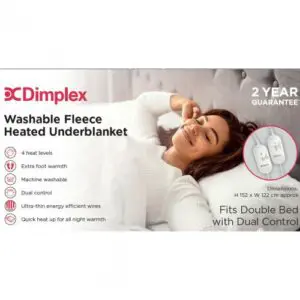 Dimplex Washable Fleece Heated Underblanket | Double | Dual Control | DFB2003