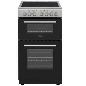 Belling 50cm Electric Cooker | Double Oven | Silver | BFSE52DOCSIL