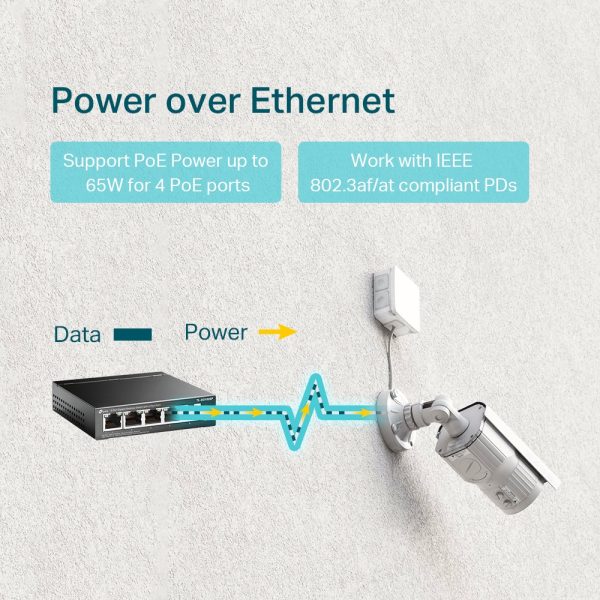 TP Link 5 Port POE Gigabit Switch TLSG1005P 1