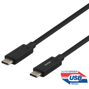Deltaco 1Mtr USB C to C Superspeed Charge Sync Cable USBC1122M 1