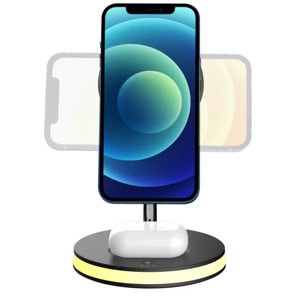 Deltaco 3-in-1 Magnetic Wireless Charger QI1041 1