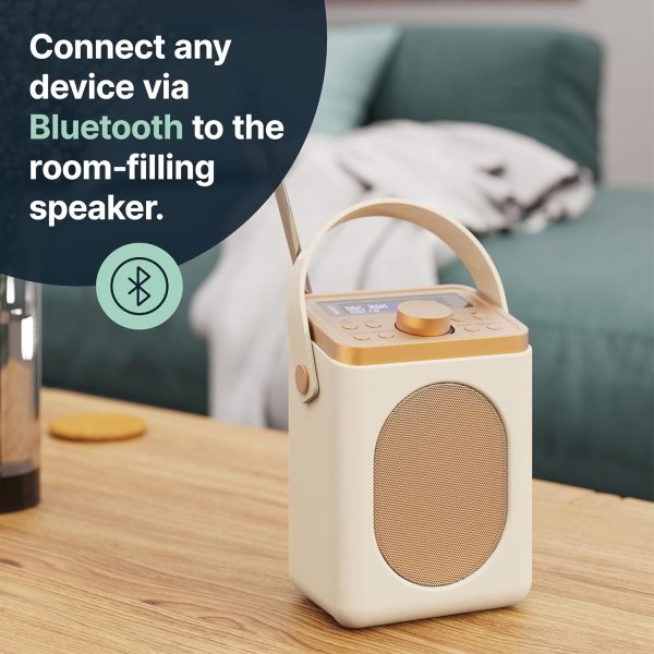 Majority Little Shelford Portable Radio with Bluetooth Cream LSH-DAB-CRM-UK 1