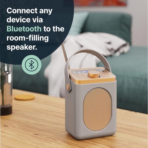 Majority Little Shelford Portable Radio with Bluetooth Grey LSHDABGRYUK 1