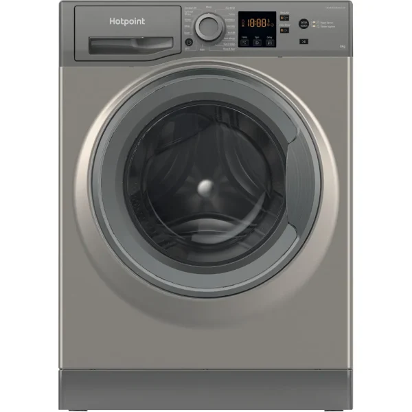 Hotpoint 8KG 1400 Spin Washing Machine | Graphite | NSWM845CGGUKN