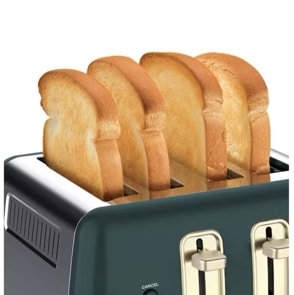 Morphy Richards Ascend Toaster | 4 Slice | Green & Soft Gold | 244020