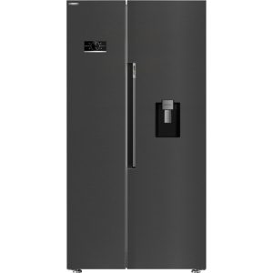 Beko American Style Fridge Freezer Black Steel ASD2442VPZ 1