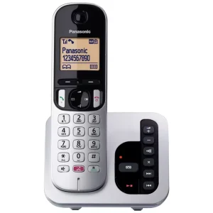 Panasonic Single Cordless Phone Answering Machine Silver KX-TGC260ES 1