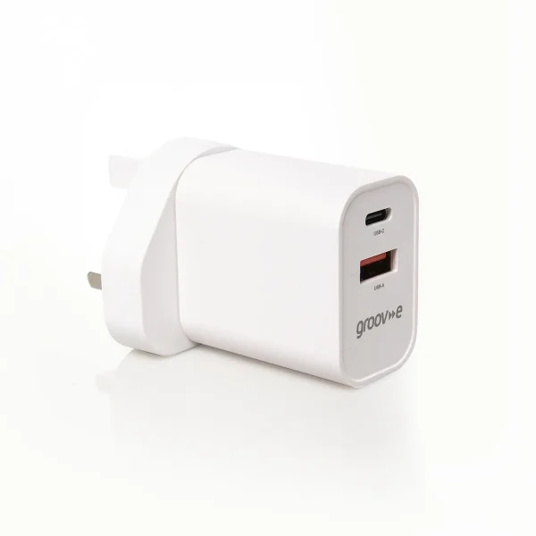 Groov-E Dual USB-A & C Charger 2 Port 20W 1