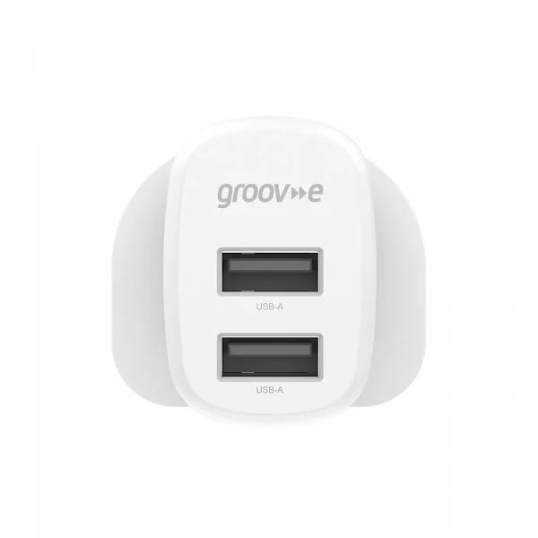 Groov-E Dual USB-A Charger 2 Port 12W 1