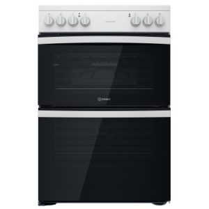 Indesit 60cm Electric Cooker | Double Oven | White | ID67V9KMWUK