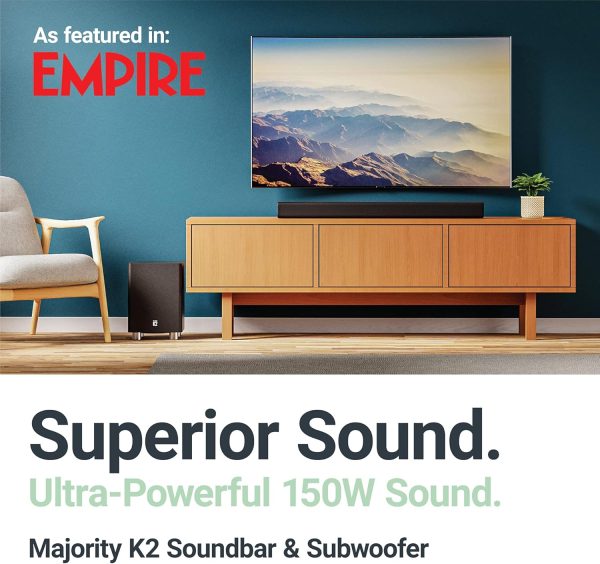 Majority K2 Soundbar with Wireless Subwoofer 1000000395 1