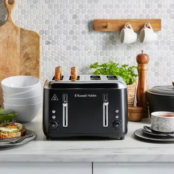 Russell Hobbs Addison Toaster | 4 Slice | Black | 27740
