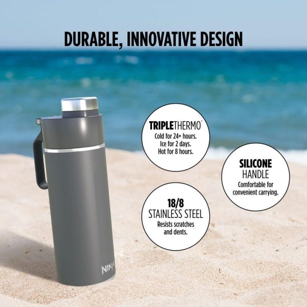 Ninja Thirsti 700ml Travel Bottle Grey DW2401EUUKGY 1