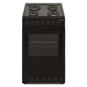 PowerPoint 50cm Single Cavity Cooker | Solid Hob | Black | P05E1S1BL