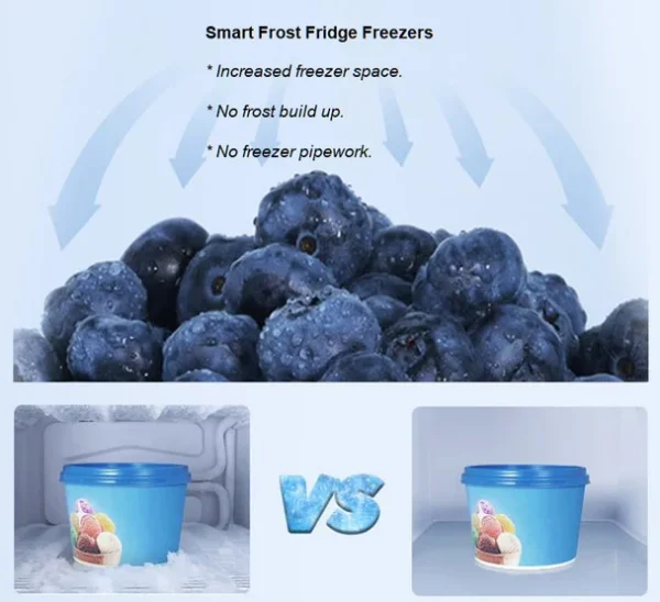 Powerpoint Freestanding Fridge Freezer Stainless Steel P65564MSFX-E 1