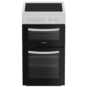 Indesit 50cm Electric Cooker | Double Oven | White | ITE5VMW