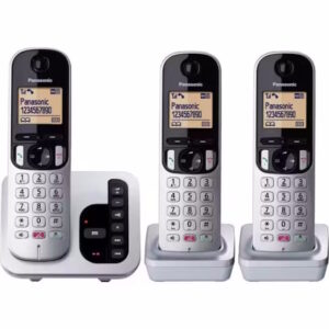 Panasonic Digital Cordless Phone Trio with Answering Machine | KXTGC263ES 1