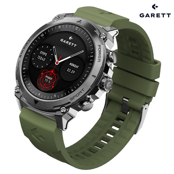 Garett Atom Silver Smartwatch | ATOMSilver Steel