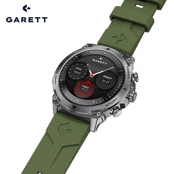 Garett Atom Silver Smartwatch | ATOMSilver Steel