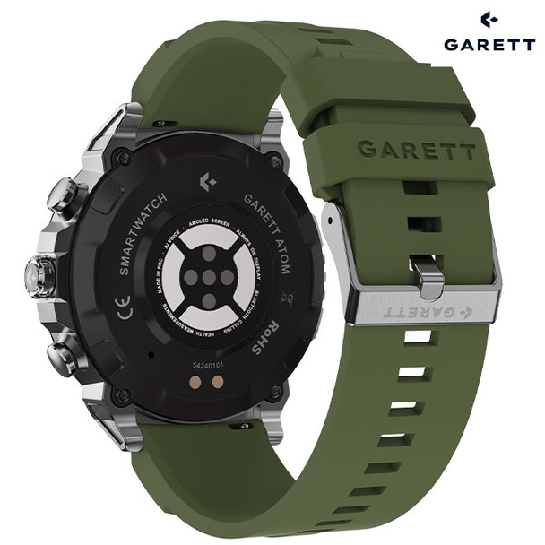 Garett Atom Silver Smartwatch | ATOMSilver Steel