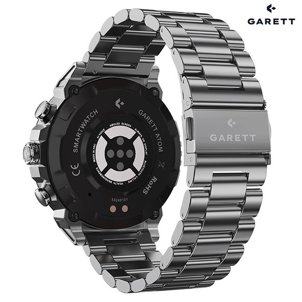 Garett Atom Silver Smartwatch | ATOMSilver Steel