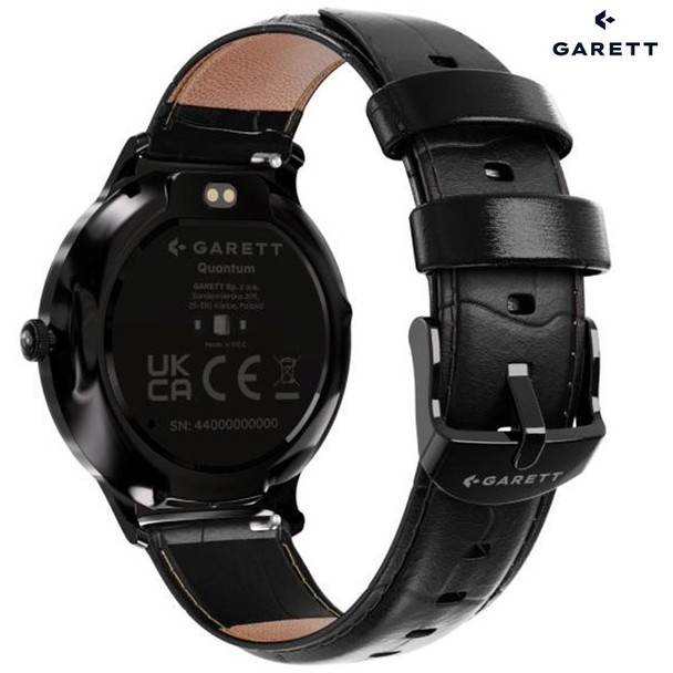 Garett Quantam Black Smartwatch | Quantum Black Steel