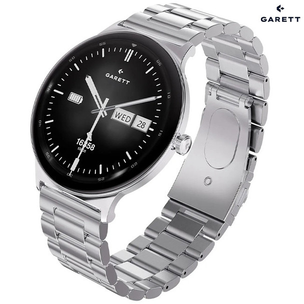 Garett Quantam Silver Smartwatch | Quantum Silver Steel 1