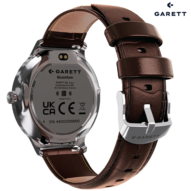 Garett Quantam Silver Smartwatch | Quantum Silver Steel