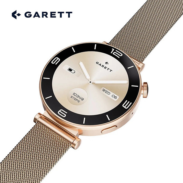 Garett Rose Gold Mesh Smartwatch | ROSE GOLD MESH